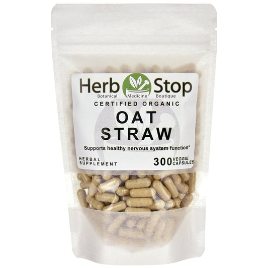 Organic Oat Straw Capsules Bulk Bag