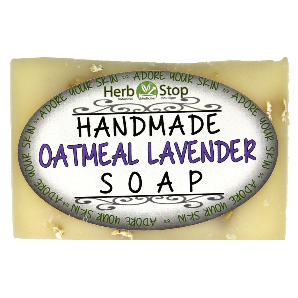 Handmade Oatmeal Lavender Soap Bar Front