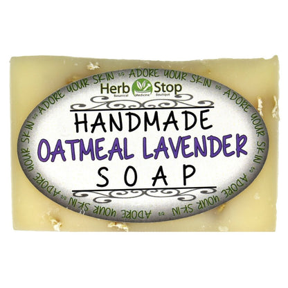 Handmade Oatmeal Lavender Soap Bar Front