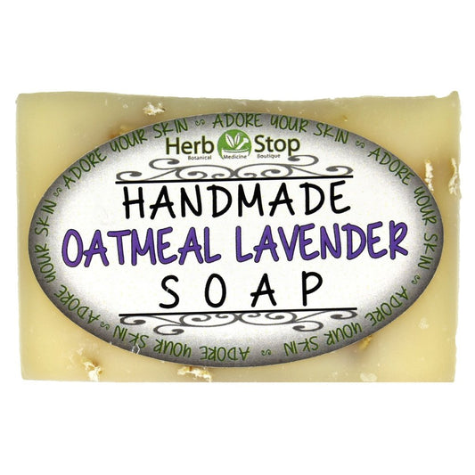 Handmade Oatmeal Lavender Soap Bar Front