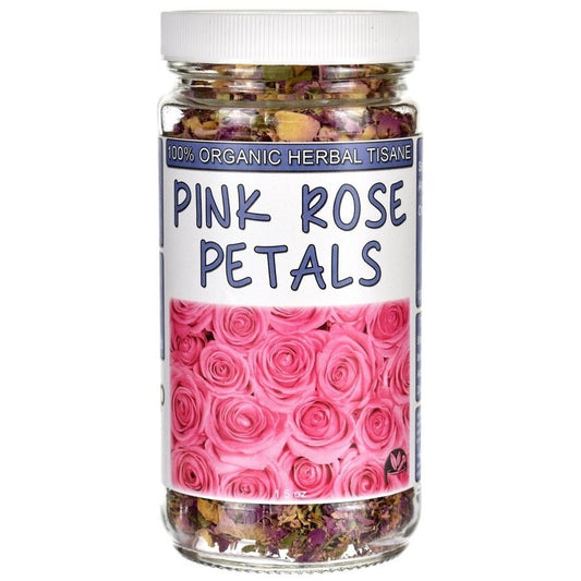 Organic Pink Rose Petals Jar