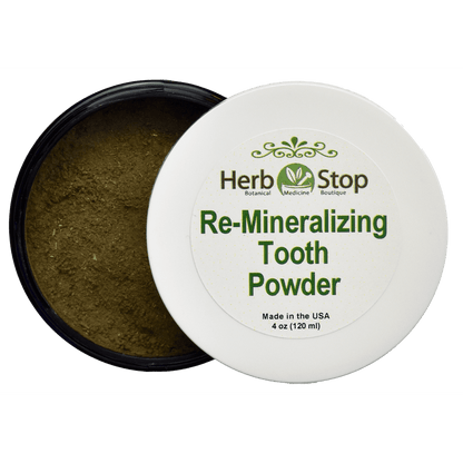 Re-Mineralizing Tooth Powder Open Jar
