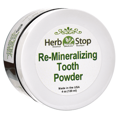 Re-Mineralizing Tooth Powder Top Side of Jar