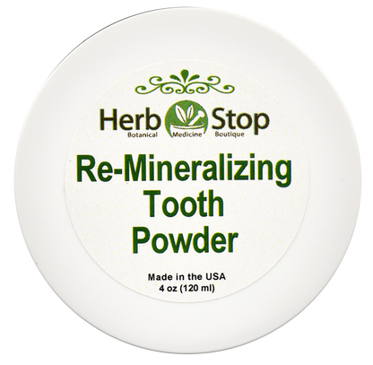Re-Mineralizing Tooth Powder Top of Jar