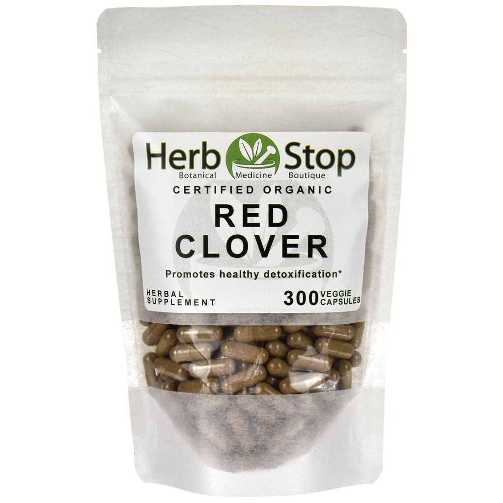 Organic Red Clover Capsules Bulk Bag