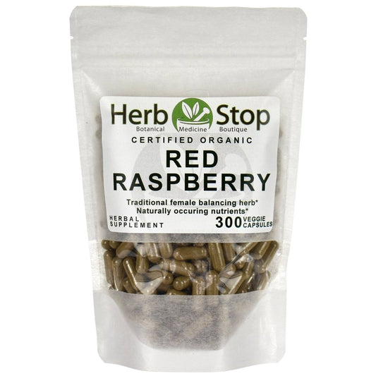 Organic Red Raspberry Leaf Capsules Bulk Bag