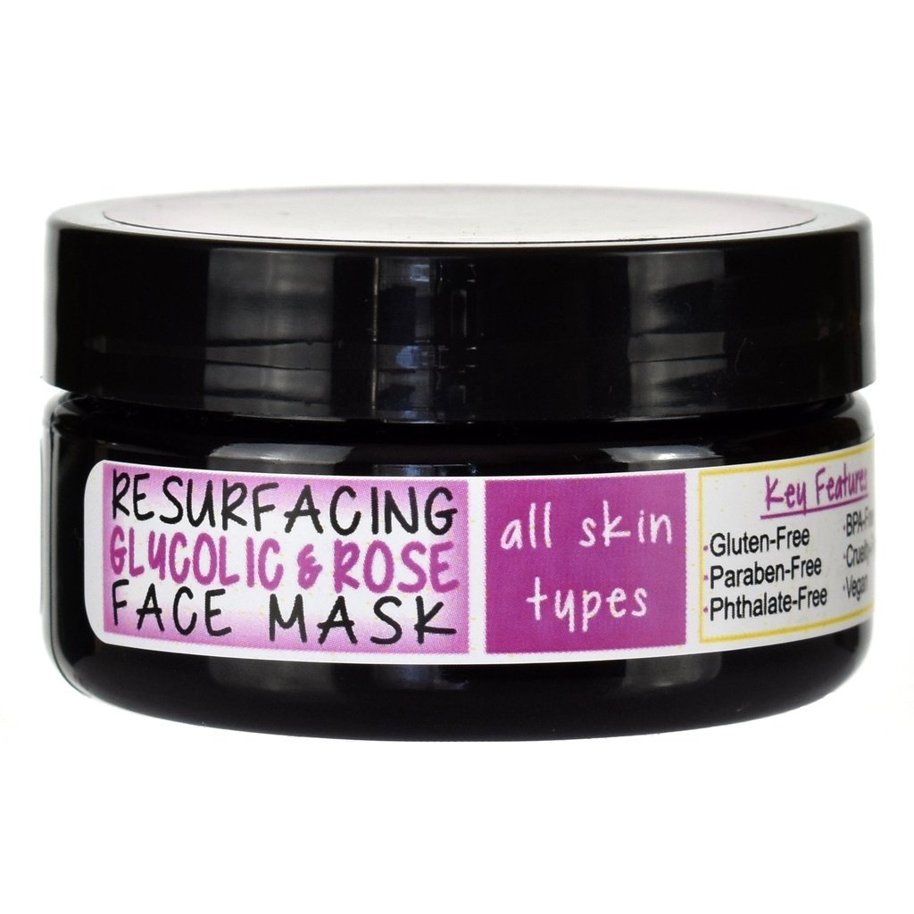 Resurfacing Glycolic Rose Face Mask Side of Jar