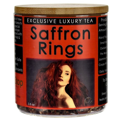 Saffron Rings Luxury Green Tea Jar