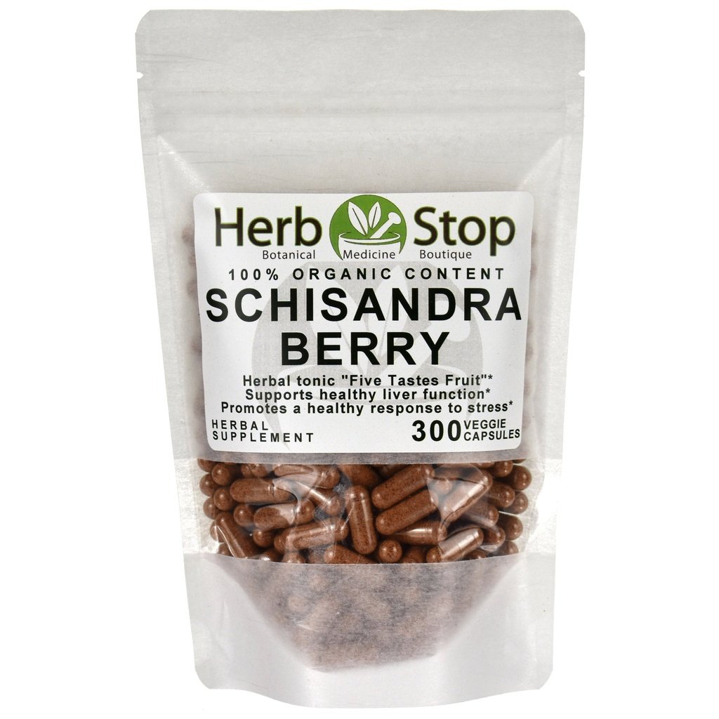 Organic Schisandra Berry Capsules Bulk Bag