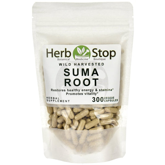 Wild Harvested Suma Root Capsules Bulk Bag