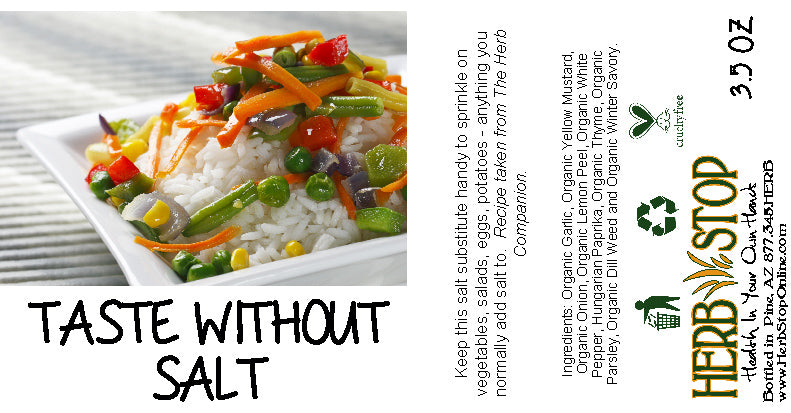 Taste Without Salt Label