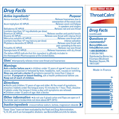 ThroatCalm DF Label