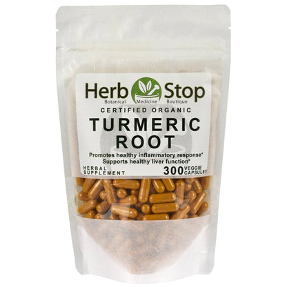 Turmeric Root Organic Capsules Bag