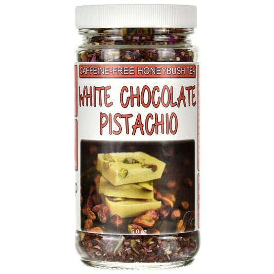 White Chocolate Pistachio Honeybush Loose Tea Jar